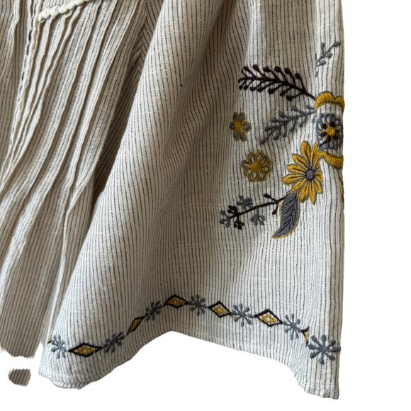 Layerz Clothing Wander Dress Cover Up Lightweight Gauzy Sheer Boho Embroidery - Picture 11 of 16